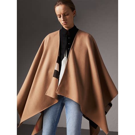 burberry merino wool poncho|Burberry poncho cape.